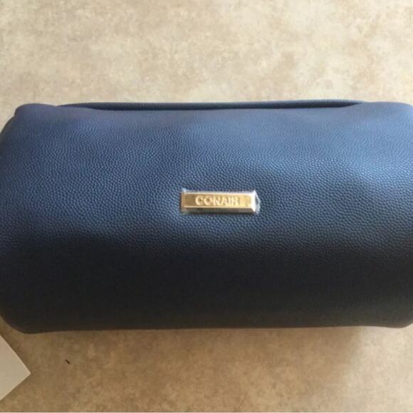 Conair Navy Brush Pencil Zippered Case NEW TAG Lined New - Picture 2 of 4